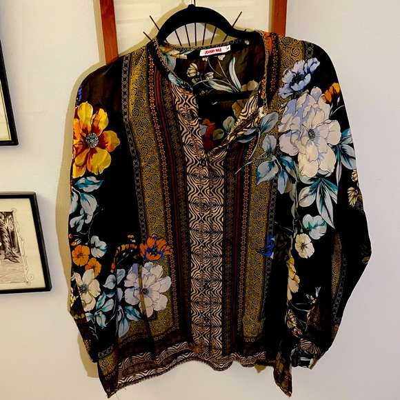 Johnny Was- Golden Raquel Button Down - Picture 1 of 3